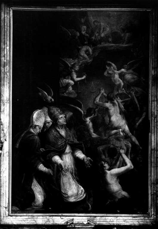 San Gregorio libera le anime del Purgatorio (pala d'altare) di Croce Baldas